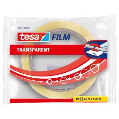 TESA Ruban adhésif 15mmx66m 573420000 transparent
