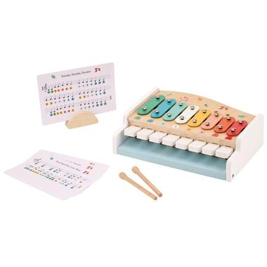 Spielba Giocattoli in legno Pianoforte e xilofono 2 in 1