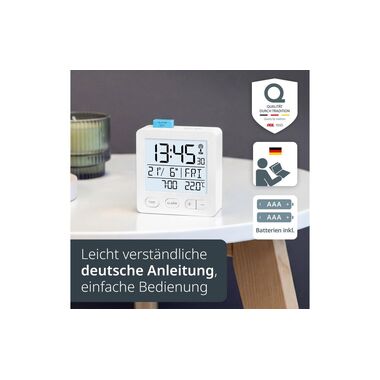 ADE Digitalwecker Weiss