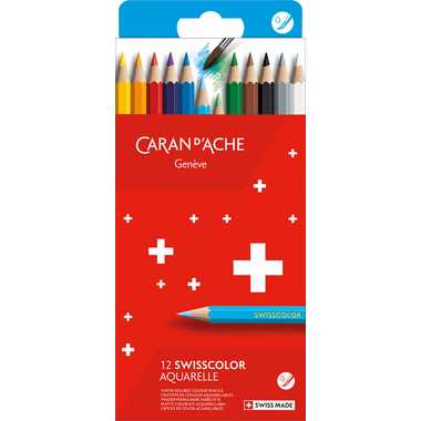 CARAN D'ACHE Farbstifte Swisscolor 1285.812 assortiert 12 Stück