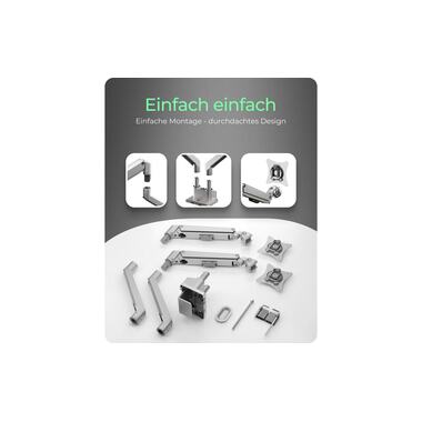 ICY BOX Tischhalterung bis 9 kg – Silber