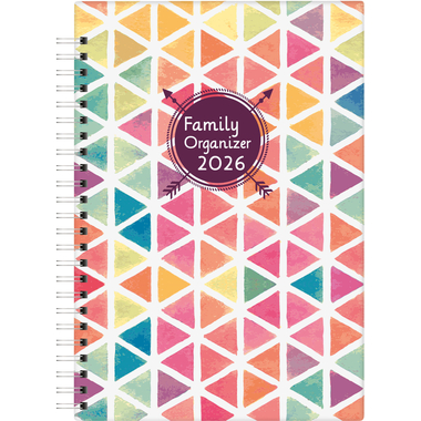 BIELLA Family Organizer Wire-O 2026 809535000026U 1S/2P coloré ML 14.5x20.5cm