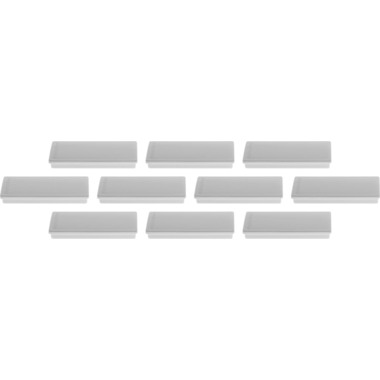 MAGNETOPLAN Supp. Calamita Rettang. 1665101 grigio 10 pezzi