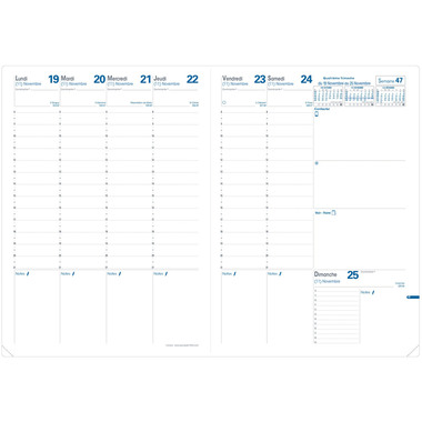QUO-VADIS Agenda Impala Consul 2026 024075Q 1S/2P noir FR 21x29.7cm