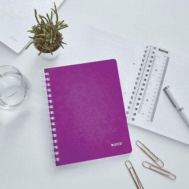 LEITZ Blocco p.appunti WOW PP A5 46410062 viola quadrettato