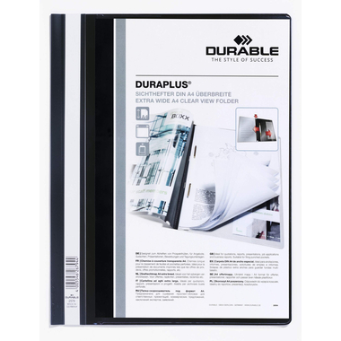 DURABLE Dossier de présentat. DURAPLUS 257901 pour 100 feuilles A4 noir