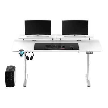 Ultradesk Gaming Tisch Higlander XXL Weiss
