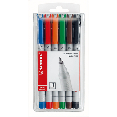 STABILO OHP Pen non-perm. S 851/6 6 pcs., étui