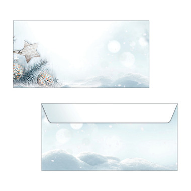 SIGEL Busta Natale 11x22cm DU312 90g,Snow Star 25 pezzi