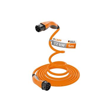 Lapp Ladekabel Helix für Elektroauto Typ 2, 22 kW, 5 m, Orange