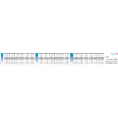 LÄUFER Ersatzkalenderstreifen 2026-28 45020 für Durella DS+Soft 580x66mm