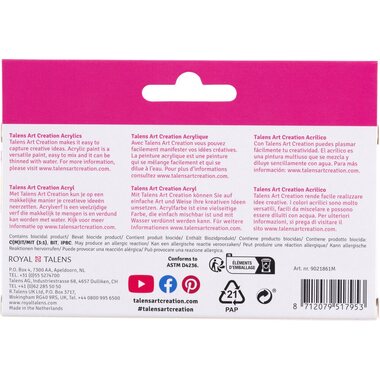 TALENS Peinture acrylique 6x12ml 9021861M Metallic