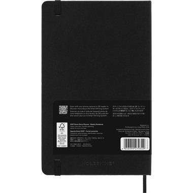 MOLESKINE Agenda Smart Diary Large 2027 SMDHB12WN3Y27 1W/1S schwarz HC 13x21cm
