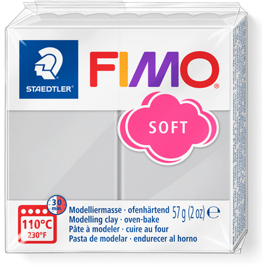FIMO Knete Soft 57g 8020-80 grau