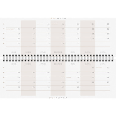 RIDOIDE Cal. de table Design Line 2026 7036311016.26 1S/2P Universe AL 29.7x10.5cm