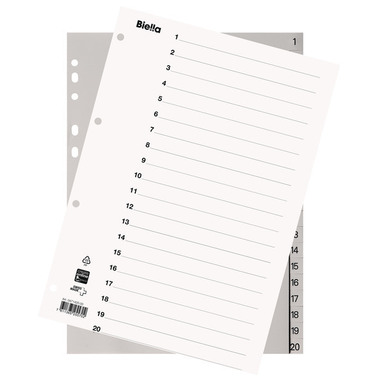 BIELLA Register PP A4 47142000U grau 1-20