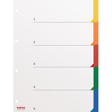 KOLMA Répertoires LongLife A4 19.054.20 multicouleur 5 div.