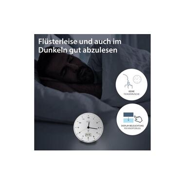 ADE Funkwecker 8.1 x 4 cm, Weiss
