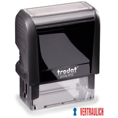TRODAT Stempel Vertraulich 4912VERTRAULICH blau/rot 47x18mm