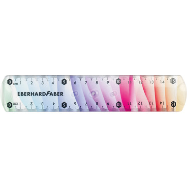 FABER-CASTELL Règle 15cm 570011 Rainbow,flexible