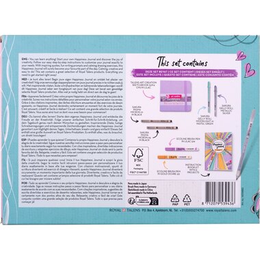 TALENS Handlettering Set 16550002 Happy Journaling 8 pezzi