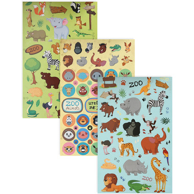 I AM CREATIVE Stickerbook Zoo 4087.479 6 Blatt