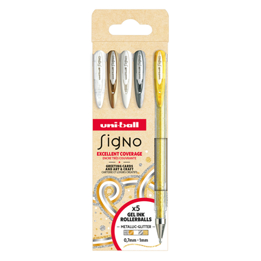 UNI-BALL Gelroller Signo 1mm UM-120 5P SE 5 Farben