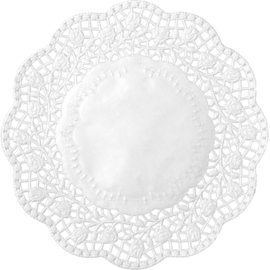 DEMMLER Dentelles gâteau rond 1791102425 17cm, 24 pcs. blanc