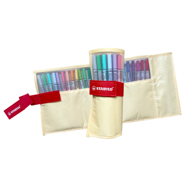 STABILO Rollerset point 68 1.1mm 6825-08-02CH 25 couleurs ass. jaune pastel