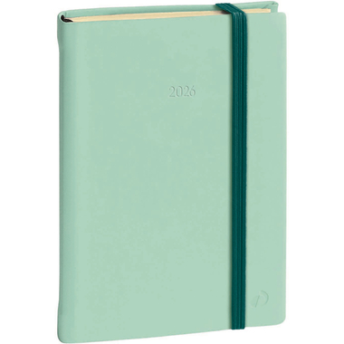 QUO-VADIS Agenda Silk Pres.Prest. 2026 287406Q 1W/2S grün ML 8x10.5cm