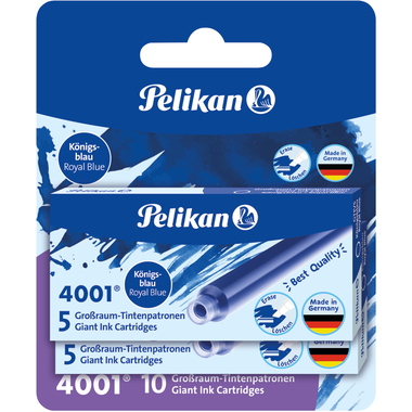 PELIKAN Cart. d'encre GTP/5/2/B 330852 köngisbleu, 2x5 pcs.