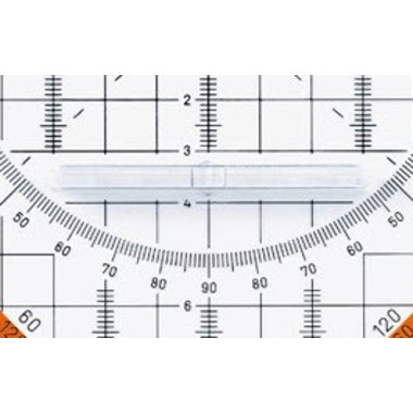 ROTRING Squadra geometria Centro 20cm S0903950 trasparente, con presa