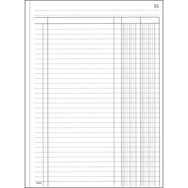 FAVORIT Durchschreibebuch 2 Kolonnen 368 OK N weiss/weiss, nummeriert,D/F/I