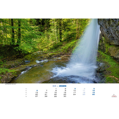 CALENDARIA Bildkalender 2026 9783036205267 Mountain Waters ML 45x34cm