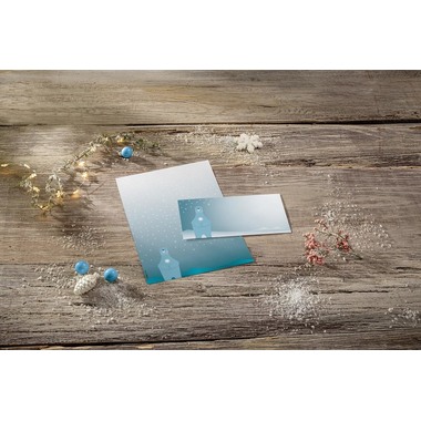 SIGEL Weihnachts-Umschlag 11x22cm DU259 Polar bear with candle