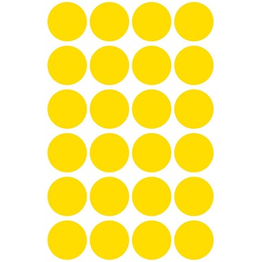 AVERY ZWECKFORM Marqueurs 18mm 3007 jaune 96 pcs.