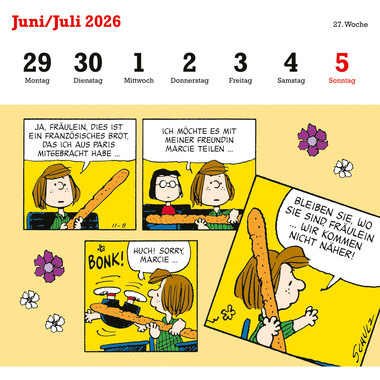 HEYE Cal. de cartes p. Peanuts 2026 22963+26 1S/1P AL 16.5x17.7cm