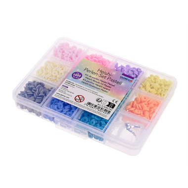 GLOREX Heishi Perlen-Set 61630242 pastel, assortiert 1000 Stück
