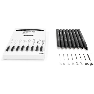 COPIC Multiliner 2207510 Set schwarz, 8 Stück