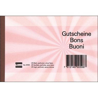 FAVORIT Bons A6 2056 ROT rouge 25 flls.