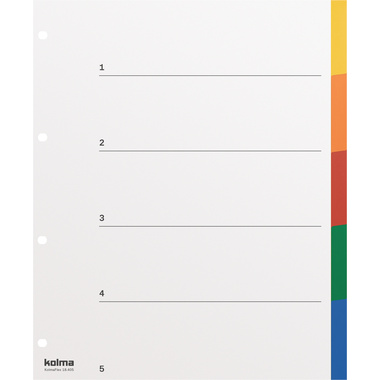 KOLMA Register KolmaFlex A4+ 18.407.20 mehrfarbig 5-teilig