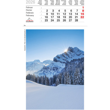 CALENDARIA Calendario 2026 9783036205373 Helvetia ML 16.5x23cm