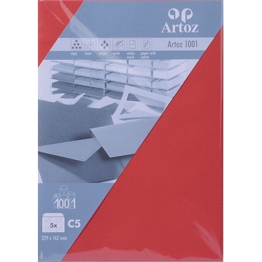 ARTOZ Enveloppes 1001 C5 107394185 100g, rouge 5 pcs.