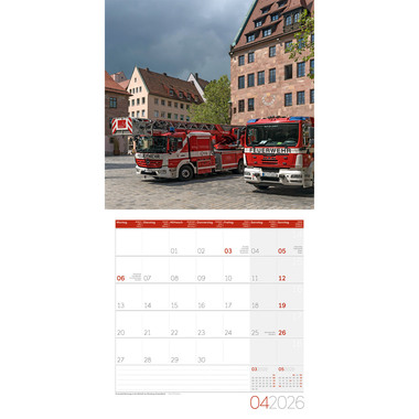 ACKERMANN Calendario 2026 4617 Feuerwehr ML 30x30cm