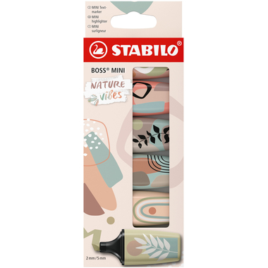 STABILO Boss mini surligneur 2-5mm 07/06-31 Naturevibes, étui 6 pièces