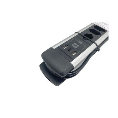 Schönenberger Bloc multiprises 8 x T13, 1 x USB-C, 2 x USB-A 2 m