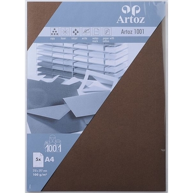 ARTOZ Carta 1001 A4 107796146 100g, marrone 5 fogli