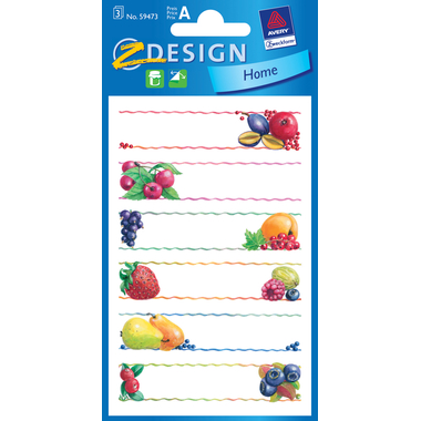 Z-DESIGN Sticker Home 59473 Früchte 3 Stück