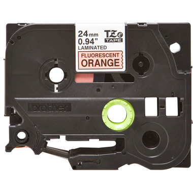PTOUCH Nastro, lam.fluor.nero/aranci. TZe-B51 PT-540 24 mm