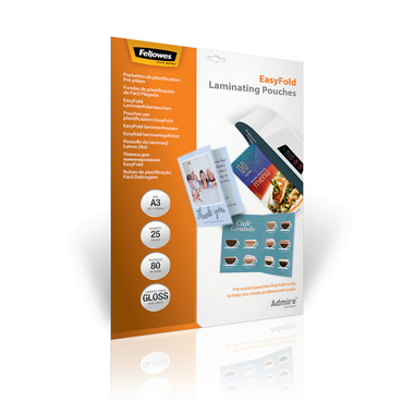 FELLOWES Pochettes à plastifier A3 5602001 brillant, 80my 25 pcs..